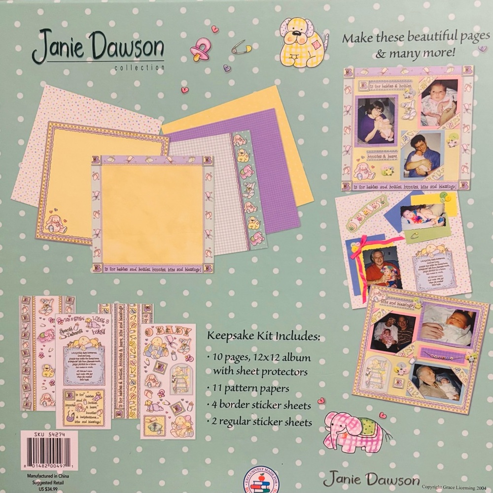 Large Baby Keepsake Scrapbook Keepsake Kit w/ Extras - Picture 10 of 14